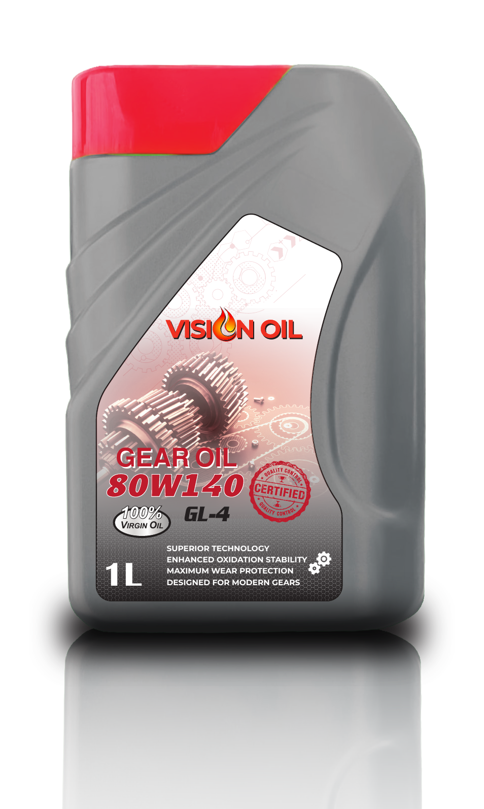 Vision Oil Gear Oil 80W140 · GL-4 · 100% Virgin Oil 1L