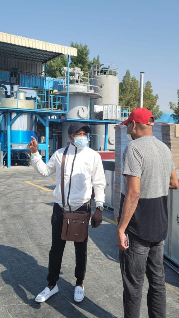 Vision Oil team touring the blending facility