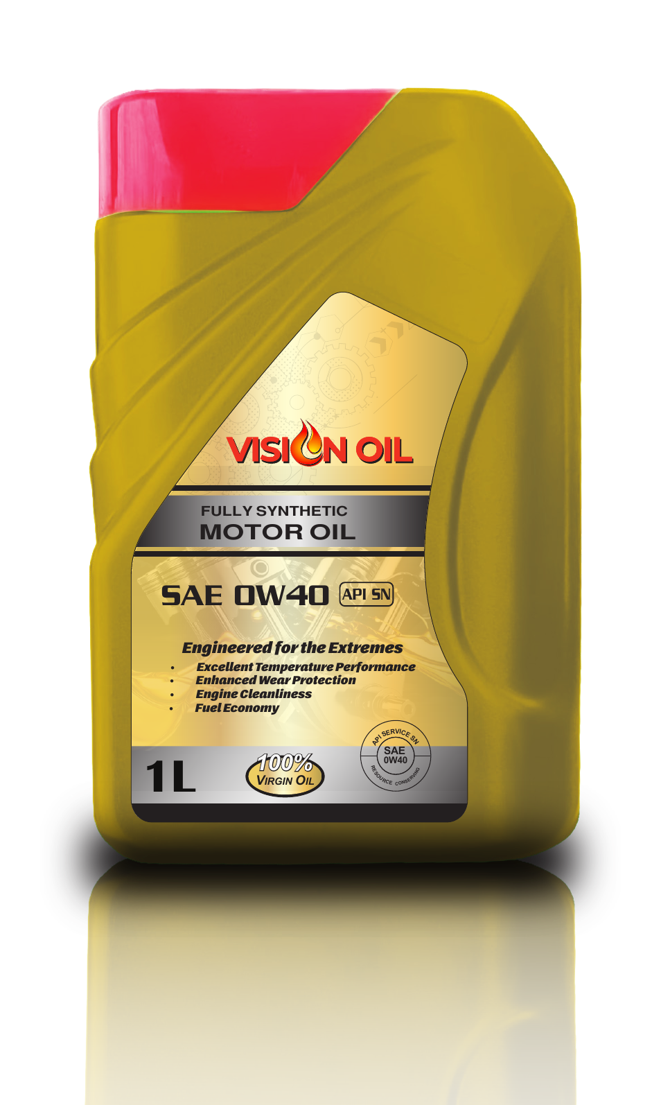 Vision Oil Fully Synthetic SAE 0W40 · API SN 1L
