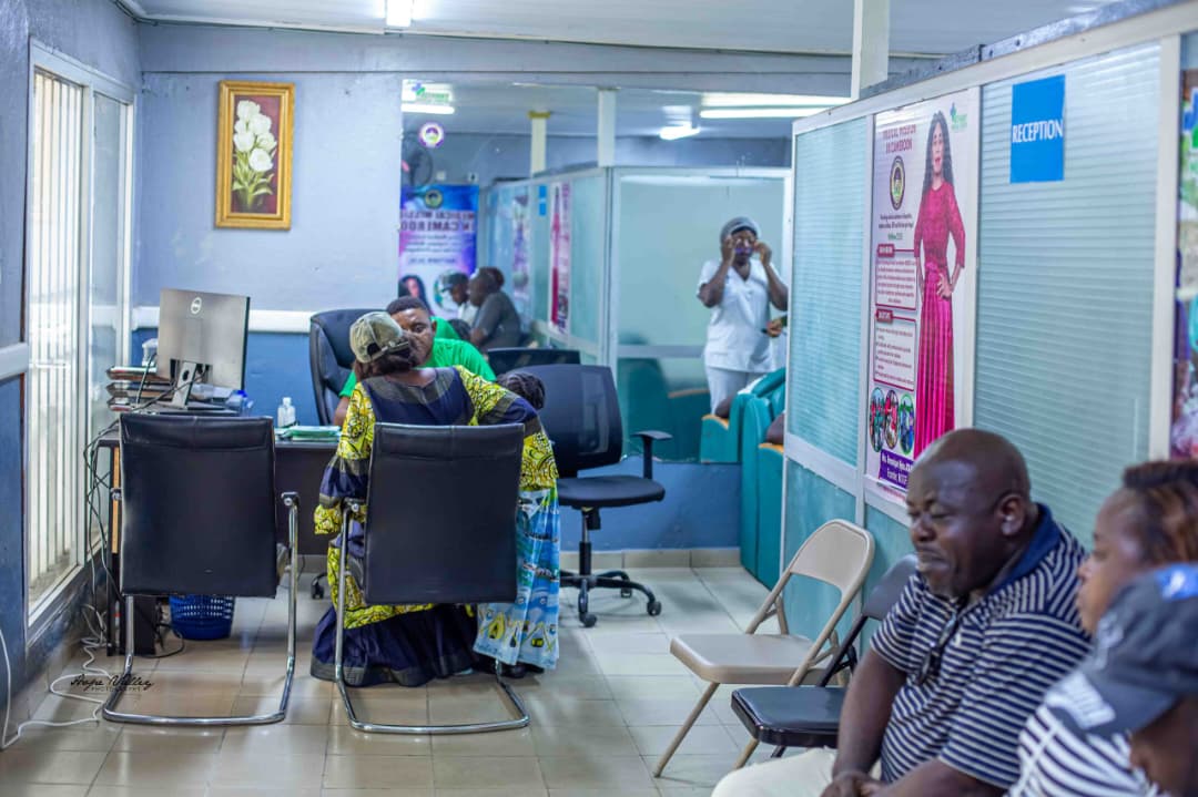 Staff assisting patients at the consultation desk at Bethany Medical Center