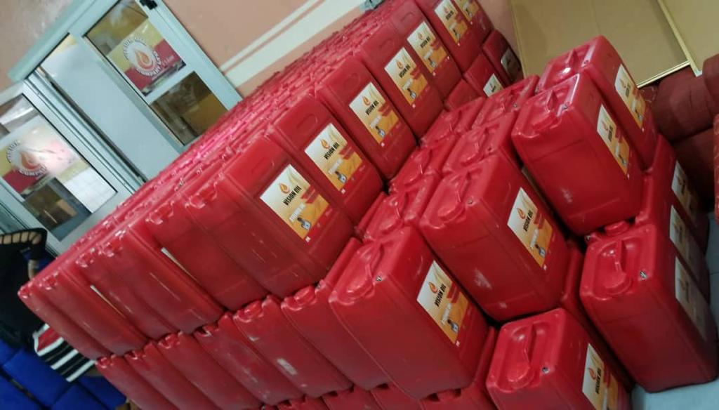 Vision Oil red jerrycan warehouse stock